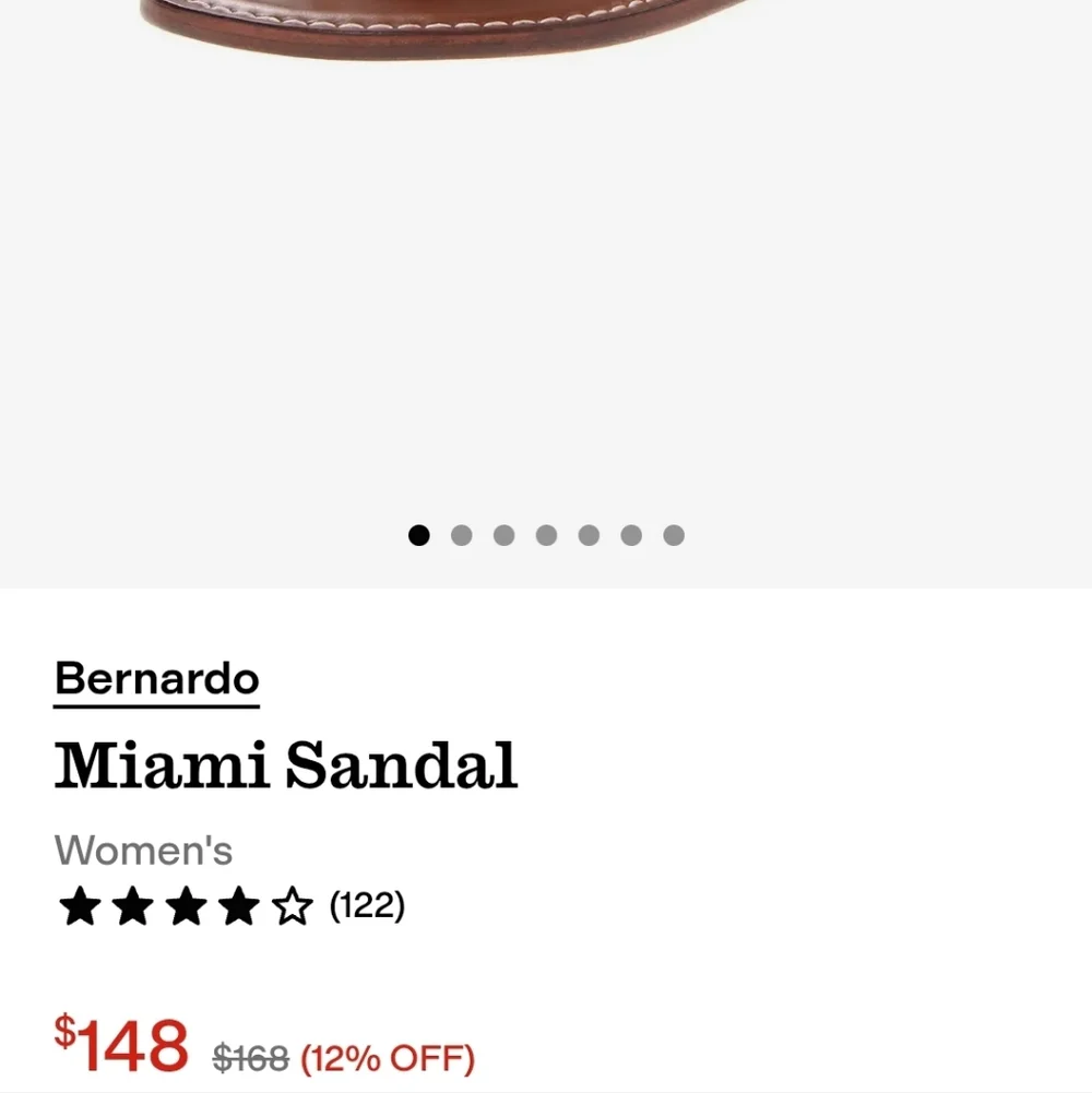 Bernardo Miami Sandal 6.5 In Luggage Calf - Picture 6 of 6